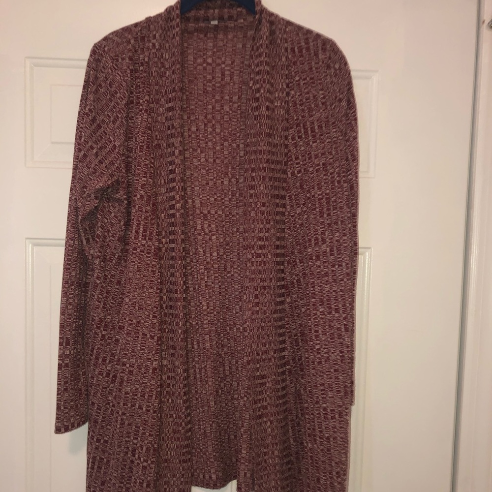 Burgundy cardigan